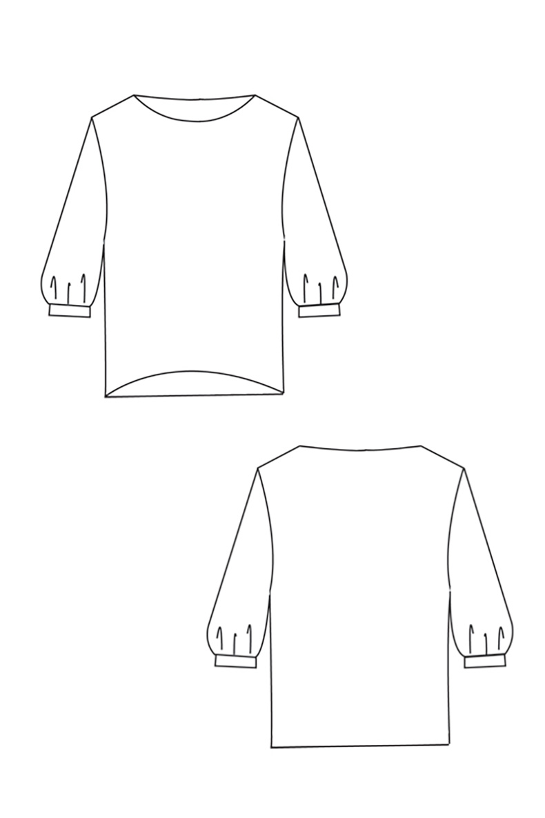 Sketch of a pattern for a blouse