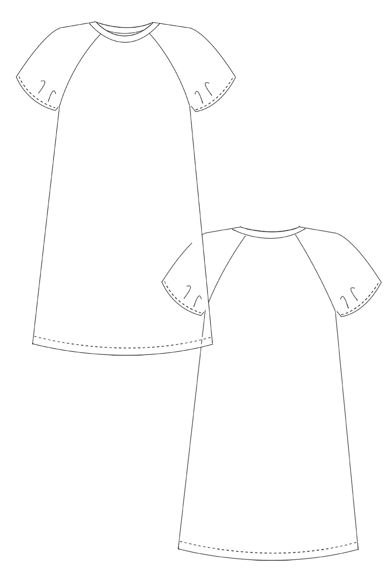 Sketch a pattern of a dress